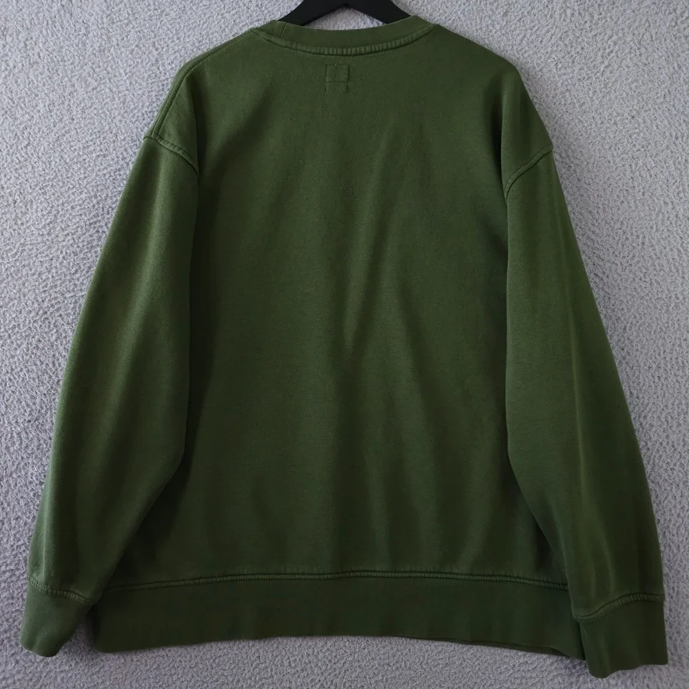 Levis Sweatshirt Mens XL Green Relaxed Fit Seasonal Crew Neck Pullover Fleece